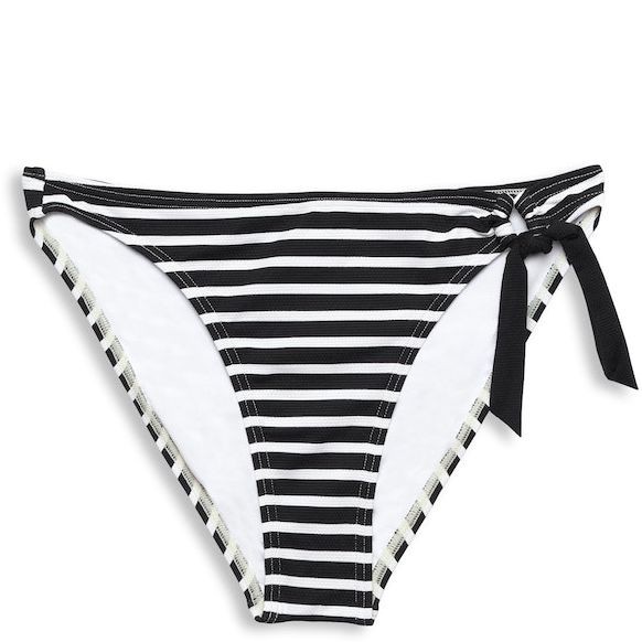 ESPRIT Apatinė kostiumėlio dalis moterims, Juoda, Striped bikini bottoms 1