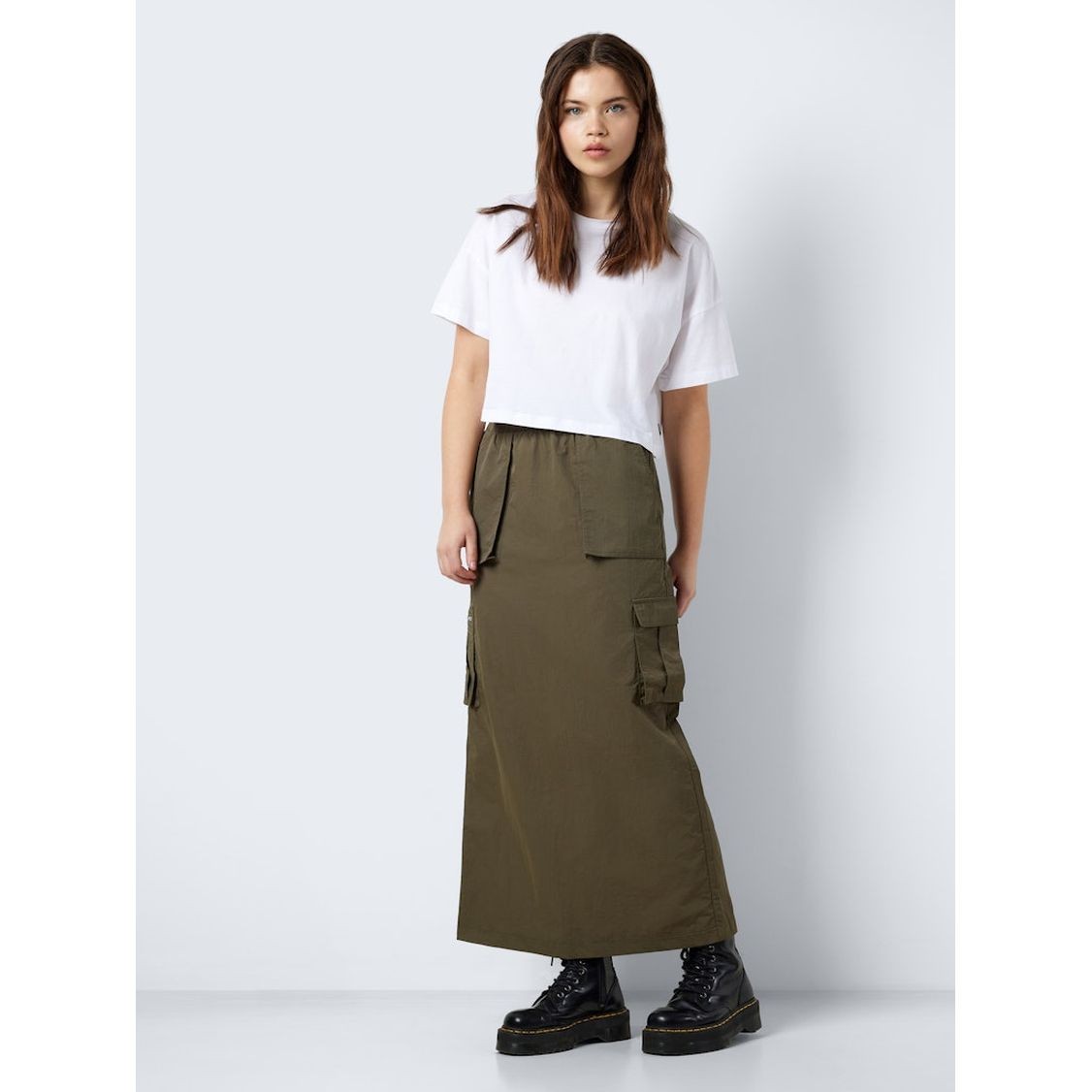 NOISY MAY Midi sijonas moterims, Žalia, Nmkenya midi skirt 7