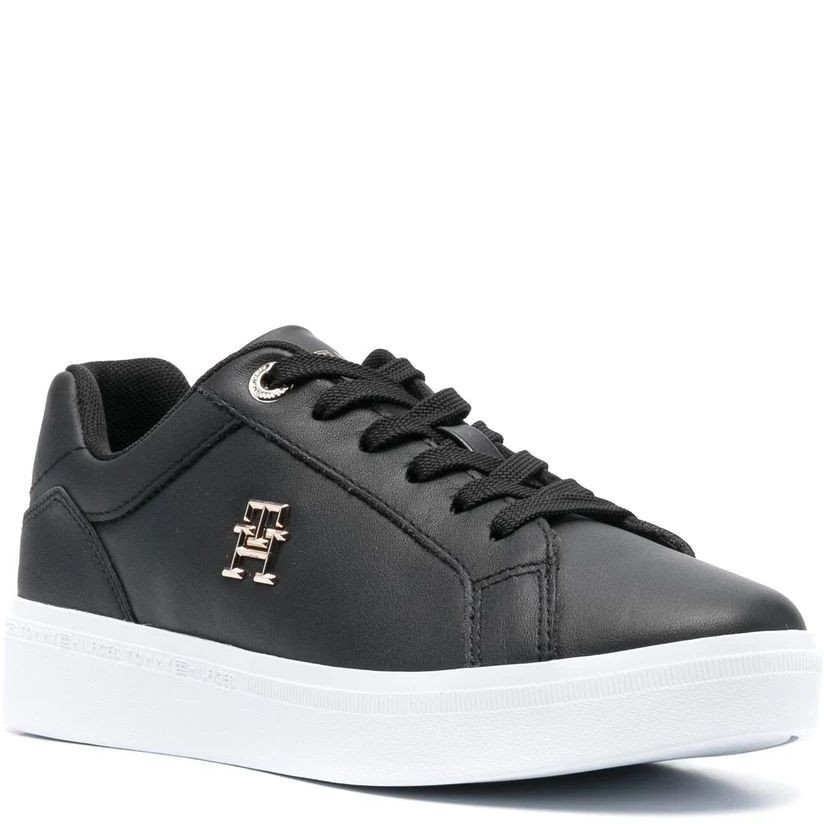 TOMMY HILFIGER Sportiniai bateliai moterims, Juoda, TH COURT SNEAKER 1
