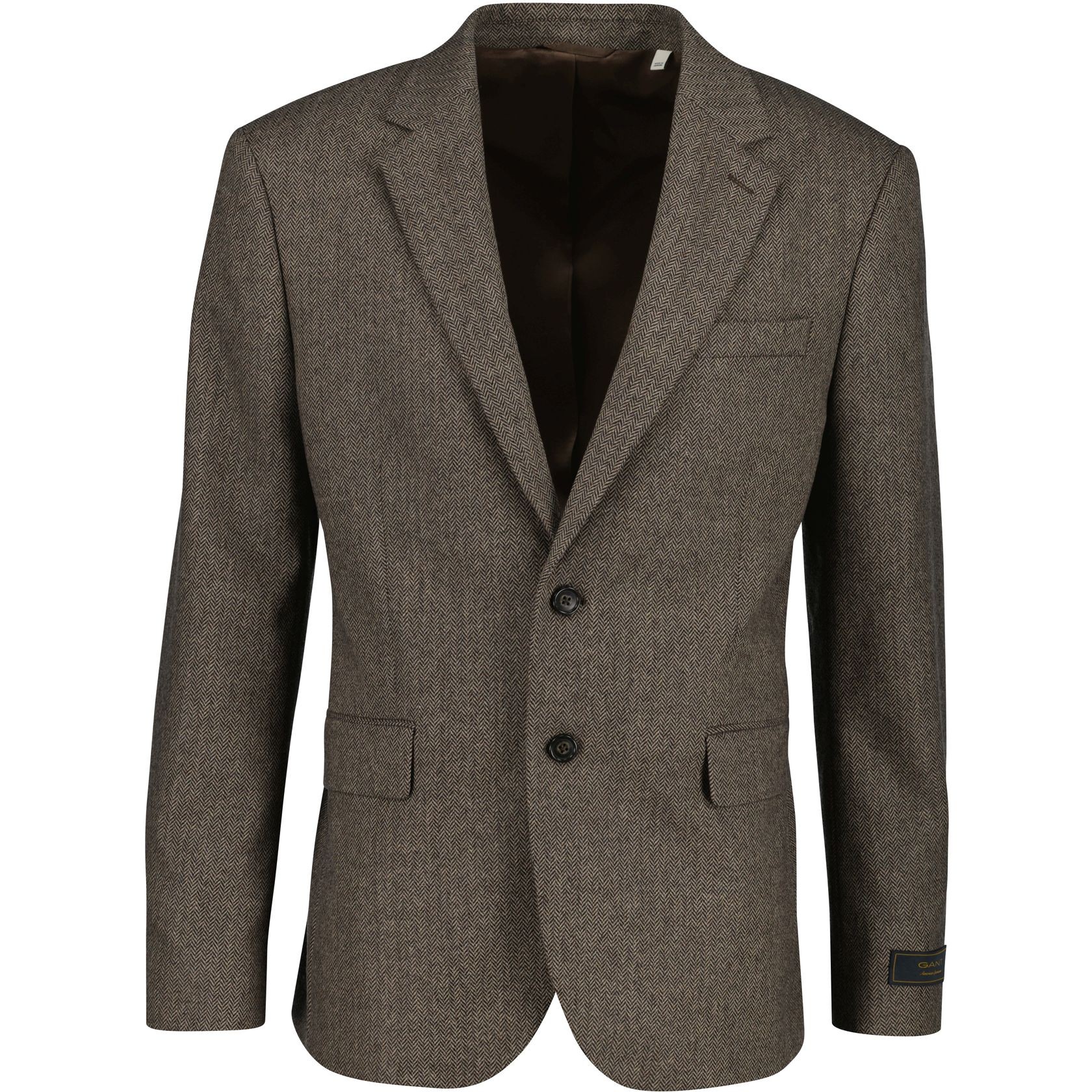 GANT Švarkas vyrams, Ruda, flannel herringbone suit 1
