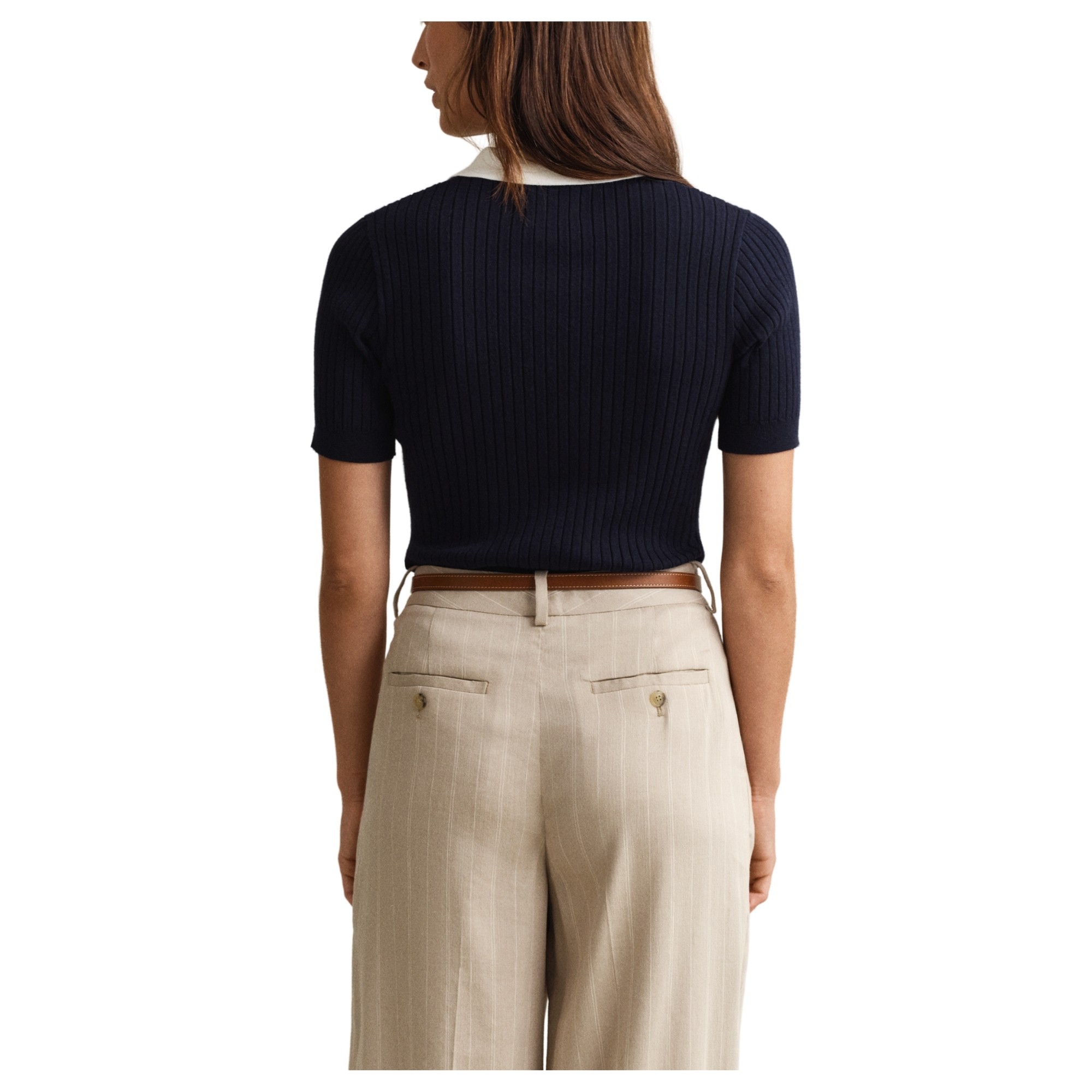 GANT Polo marškiniai trumpos rank. moterims, Mėlyna, 4805473-433 Polo short 3