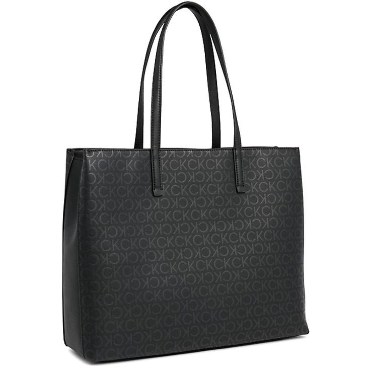 CALVIN KLEIN Pirkinių krepšys moterims, Juoda, Must shopper tote bag 2
