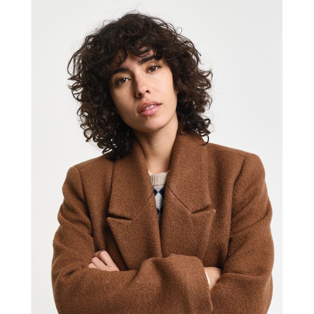 GANT Paltas moterims, Ruda, Textured wrap coat 4