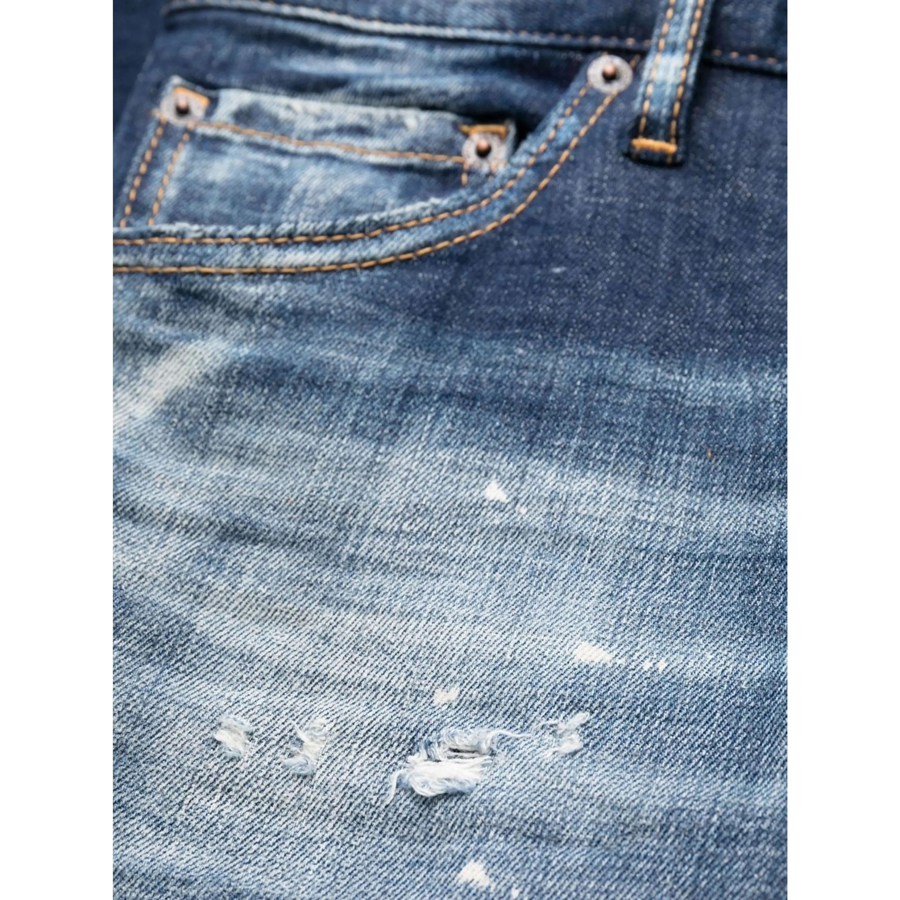 DSQUARED2 Aptempti džinsai vyrams, Mėlyna, Pants 5 pockets 2