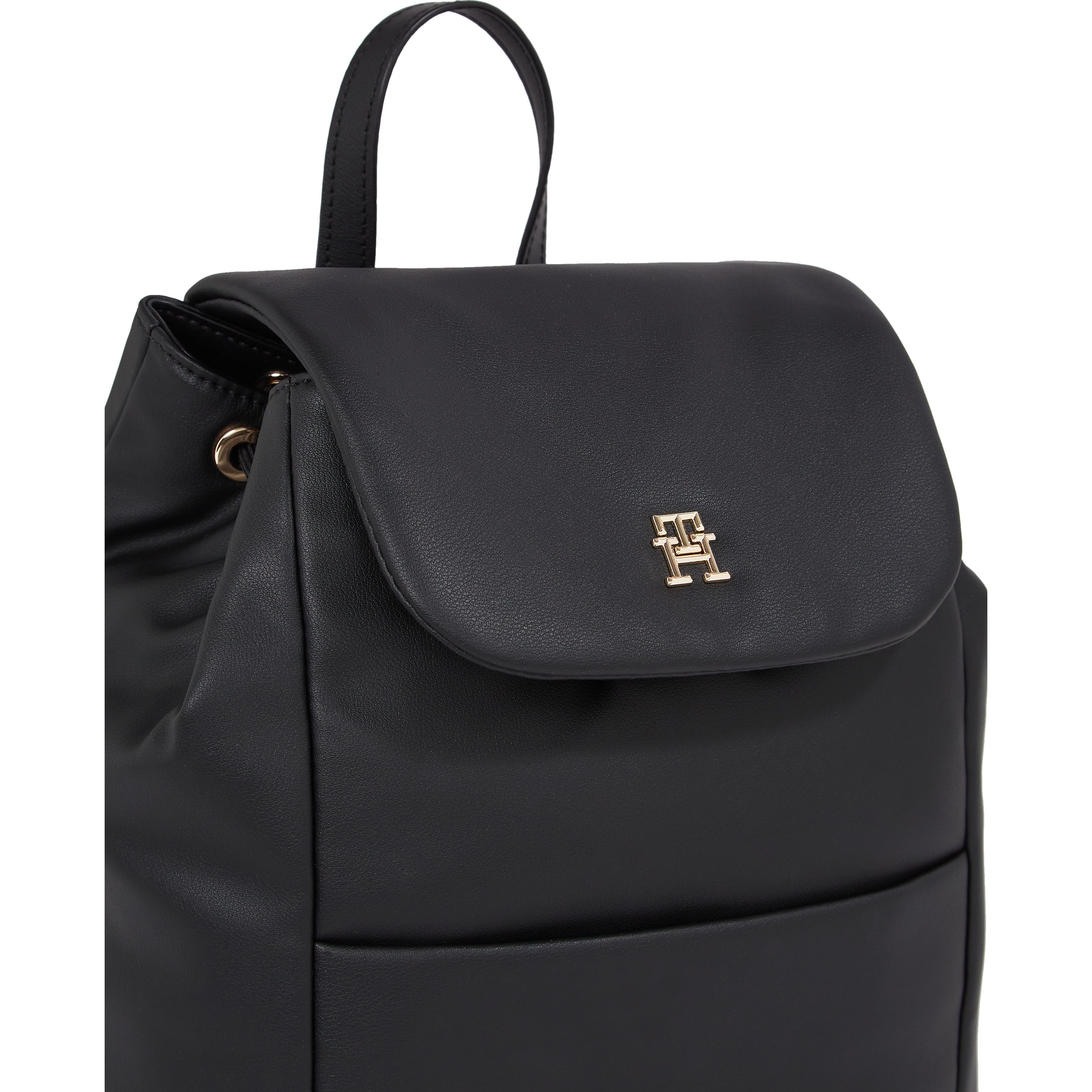 TOMMY HILFIGER Kuprinė moterims, Juoda, Poppy reform flap backpack 3