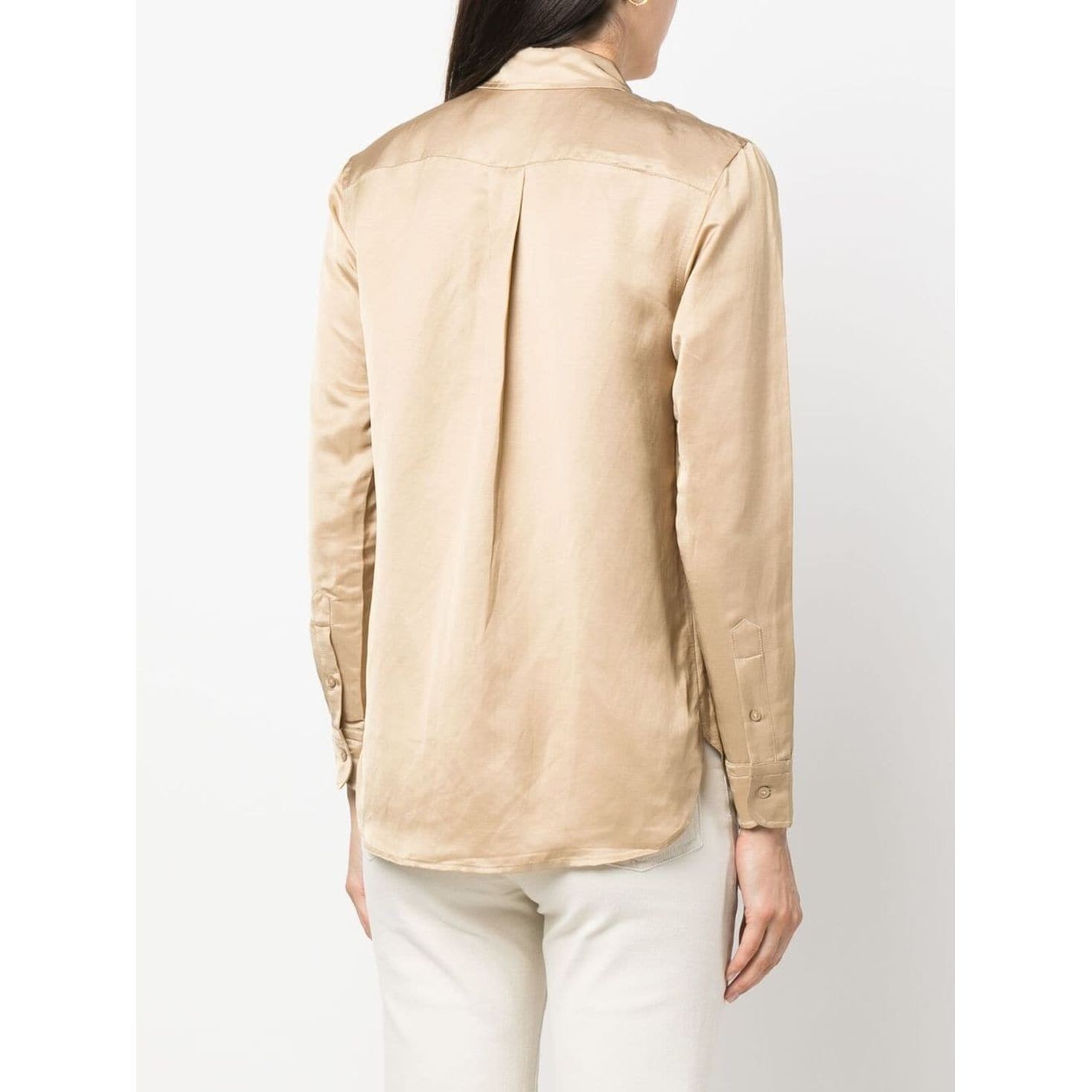 LAUREN RALPH LAUREN Marškiniai ilgomis rankovėmis moterims, Smėlio, Courtenay long sleeve shirt 4