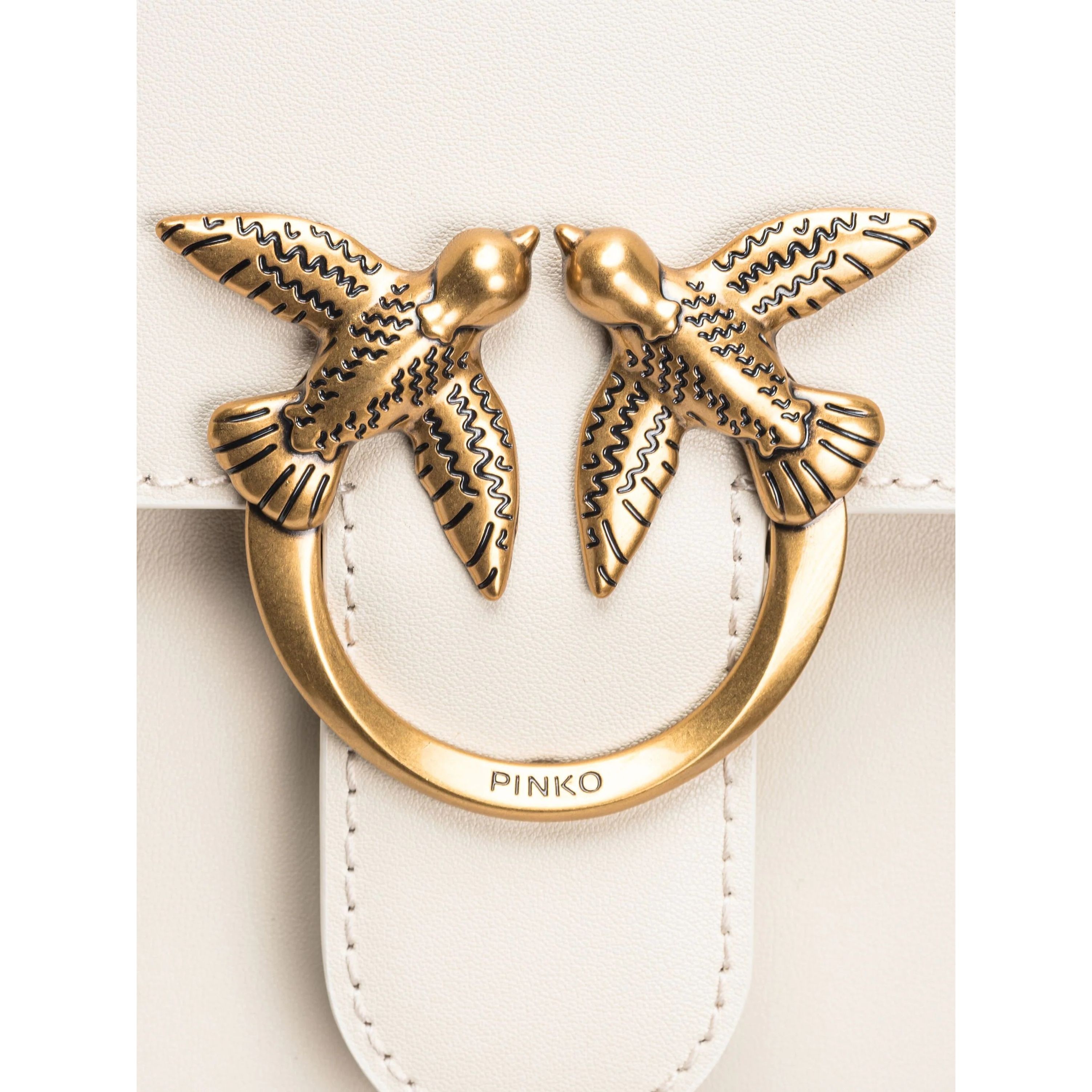 PINKO Pirkinių krepšys moterims, Balta, Small love tote bag 4