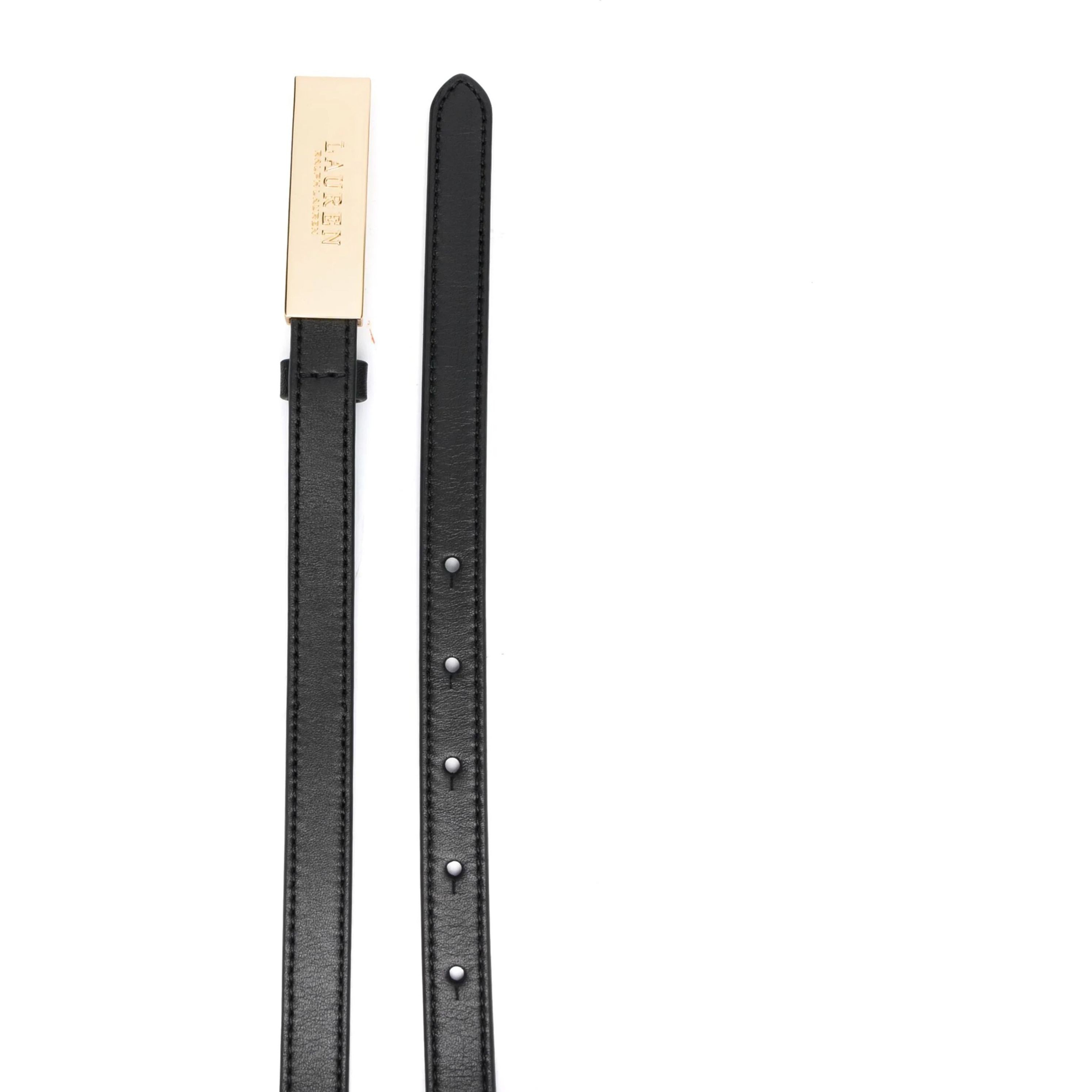 LAUREN RALPH LAUREN Diržas moterims, Juoda, New plaque belt skinny 2