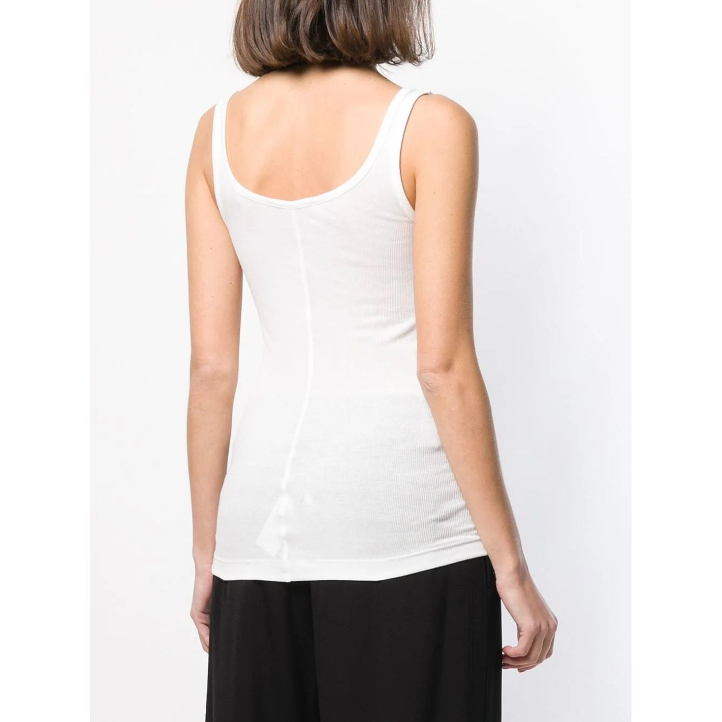 VINCE Palaidinės moterims, Balta, Scoop neck tank top 3