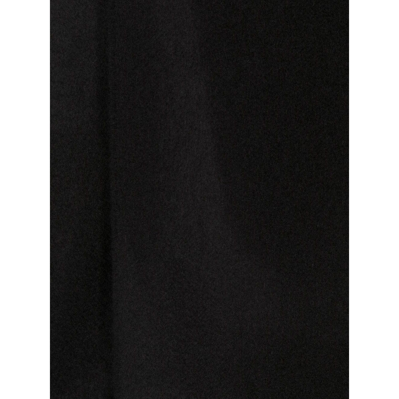 VINCE Šalikas moterims, Juoda, Milled merino wrap with fringe 2