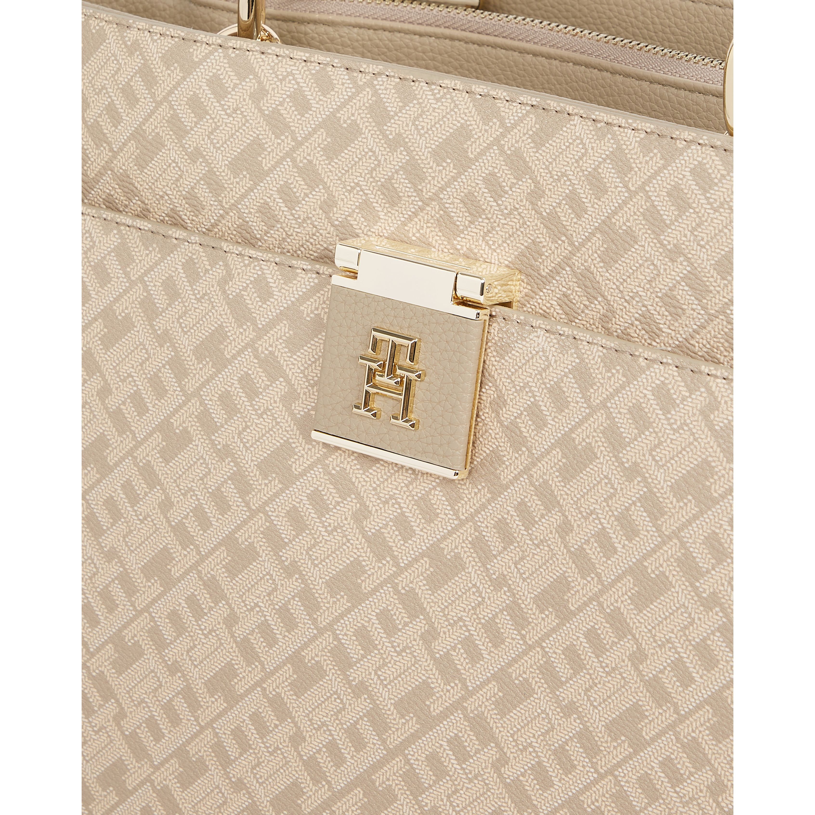 TOMMY HILFIGER Rankinė per petį moterims, Smėlio, Her satchel mono 3