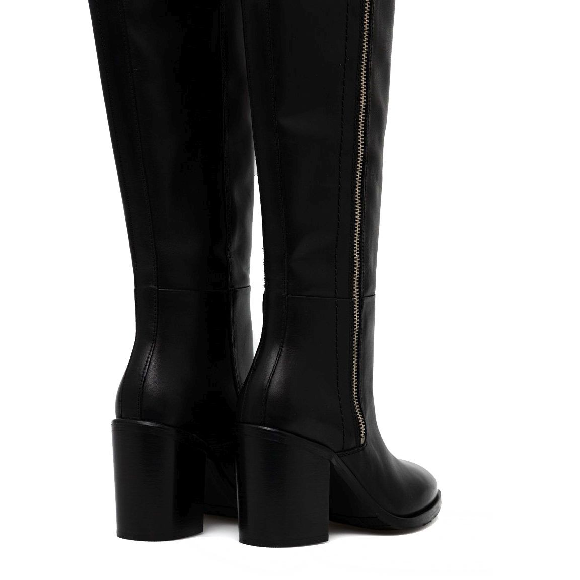 TOMMY HILFIGER Auliniai moterims, Juoda, ZIP HIGH HEEL LONGBOOT 3