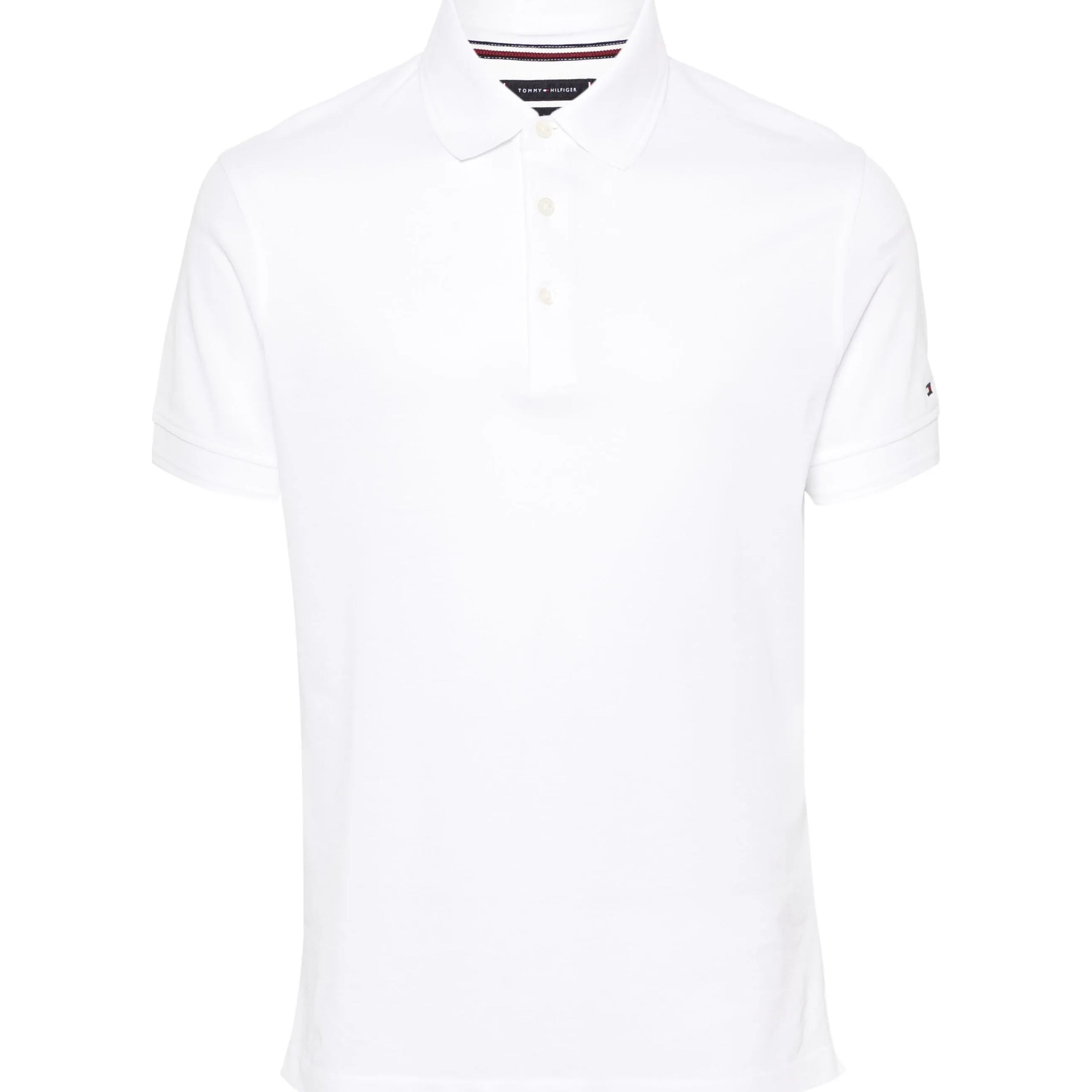 TOMMY HILFIGER Polo marškiniai trumpos rank. vyrams, Balta, Mercerized pique slim polo