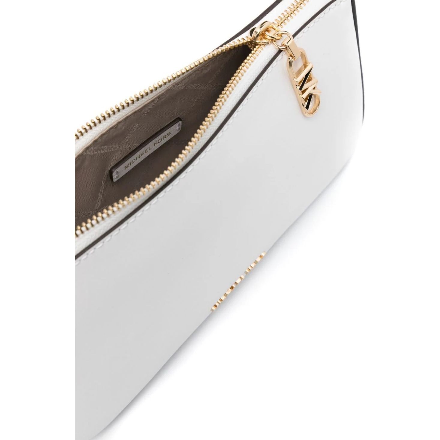 MICHAEL KORS Rankinė per petį moterims, Balta, Medium chain pouchette 4