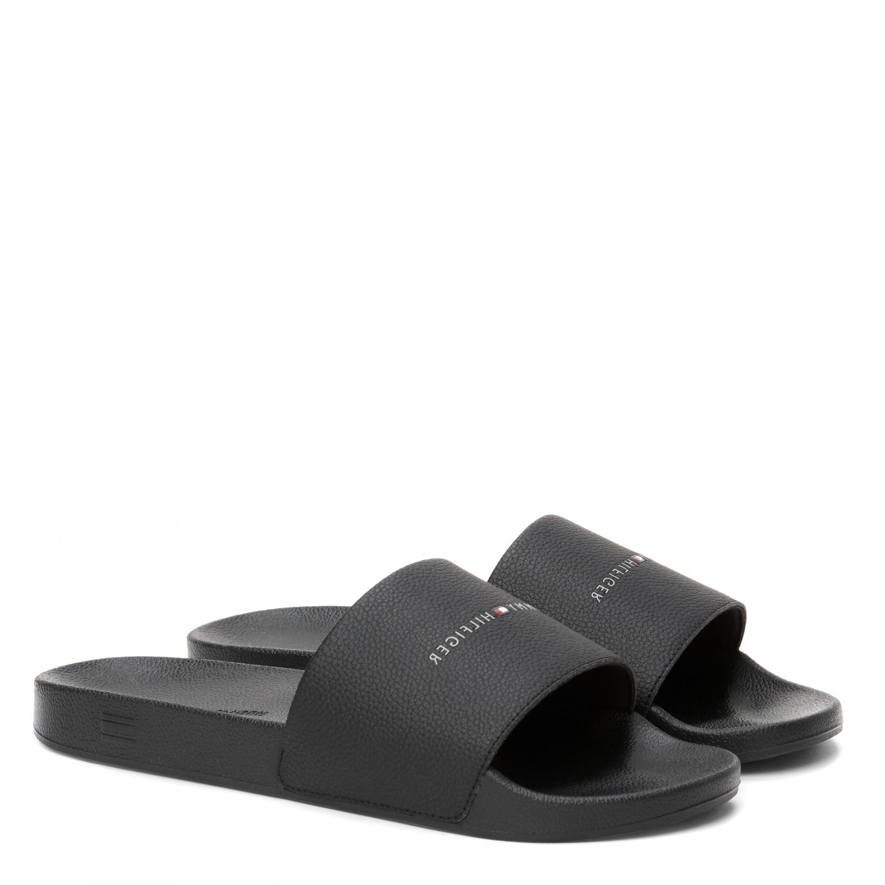 TOMMY HILFIGER Guminės šlepetės vyrams, Juoda, Nyc pool slide 1