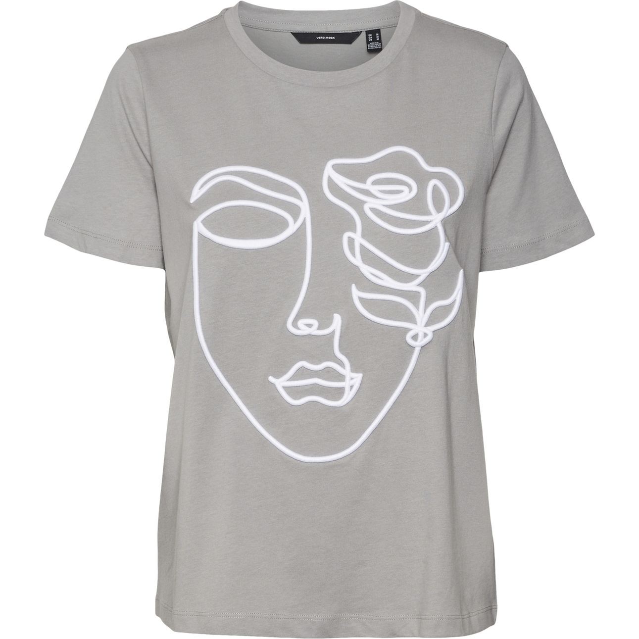 VERO MODA Marškinėliai moterims, Pilka, Line olly top box 1