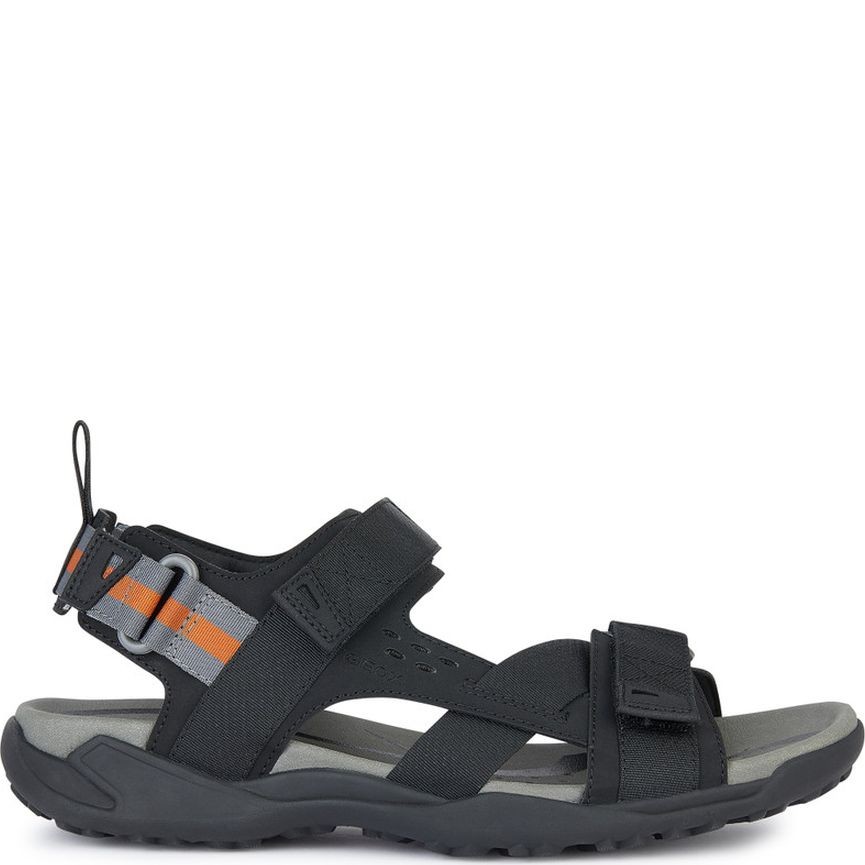 GEOX Basutės vyrams, Juoda, Terreno grip sandals 1