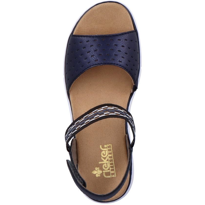 RIEKER Basutės moterims, Mėlyna, SANDALS 4