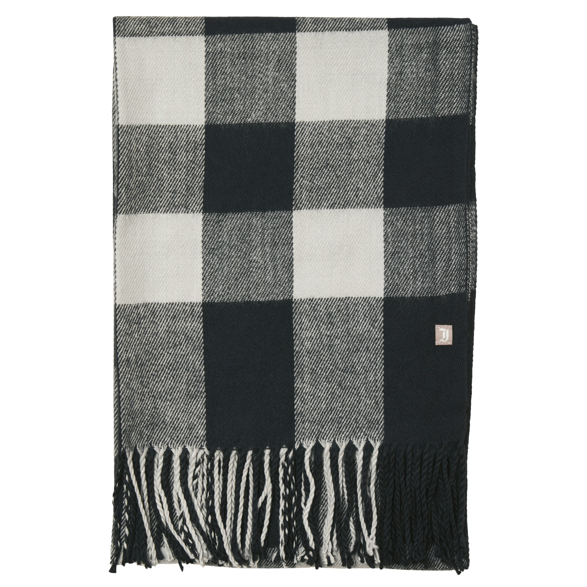 JACK & JONES Šalikas vyrams, Juoda, Lint check scarf 2