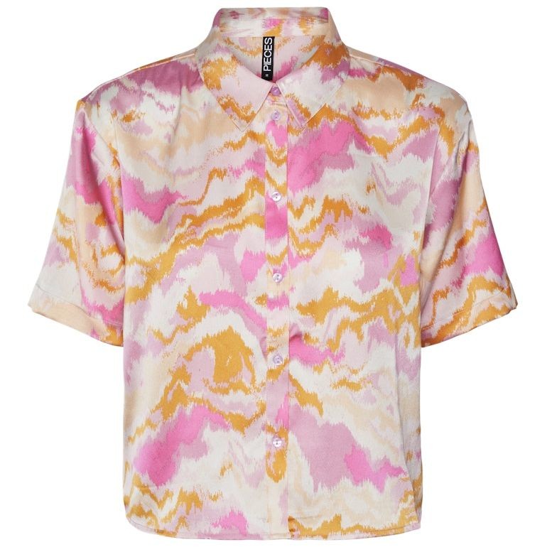 PIECES Palaidinės moterims, Rožinė, PCKERRA SS SHIRT 1