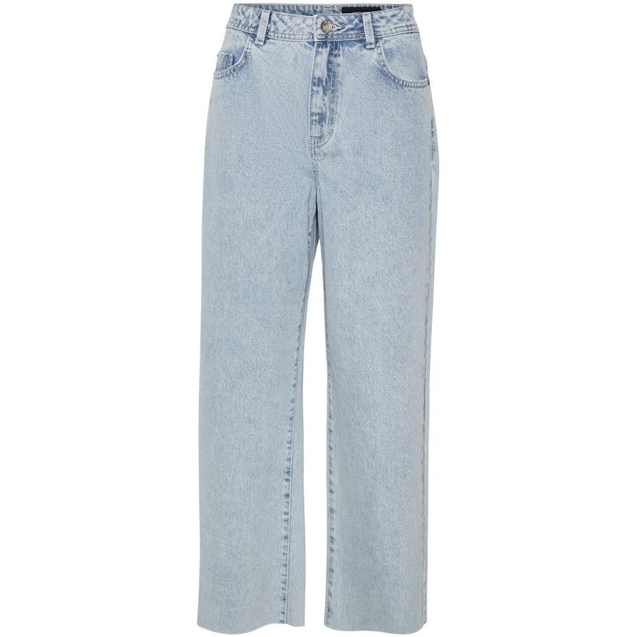 NOISY MAY Tiesūs džinsai moterims, Mėlyna, NMDREW HW WIDE LEG JE 1