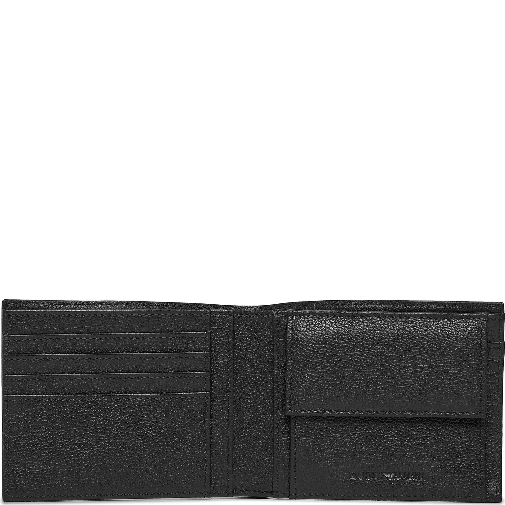 EMPORIO ARMANI Piniginė vyrams, Juoda, Wallet 3