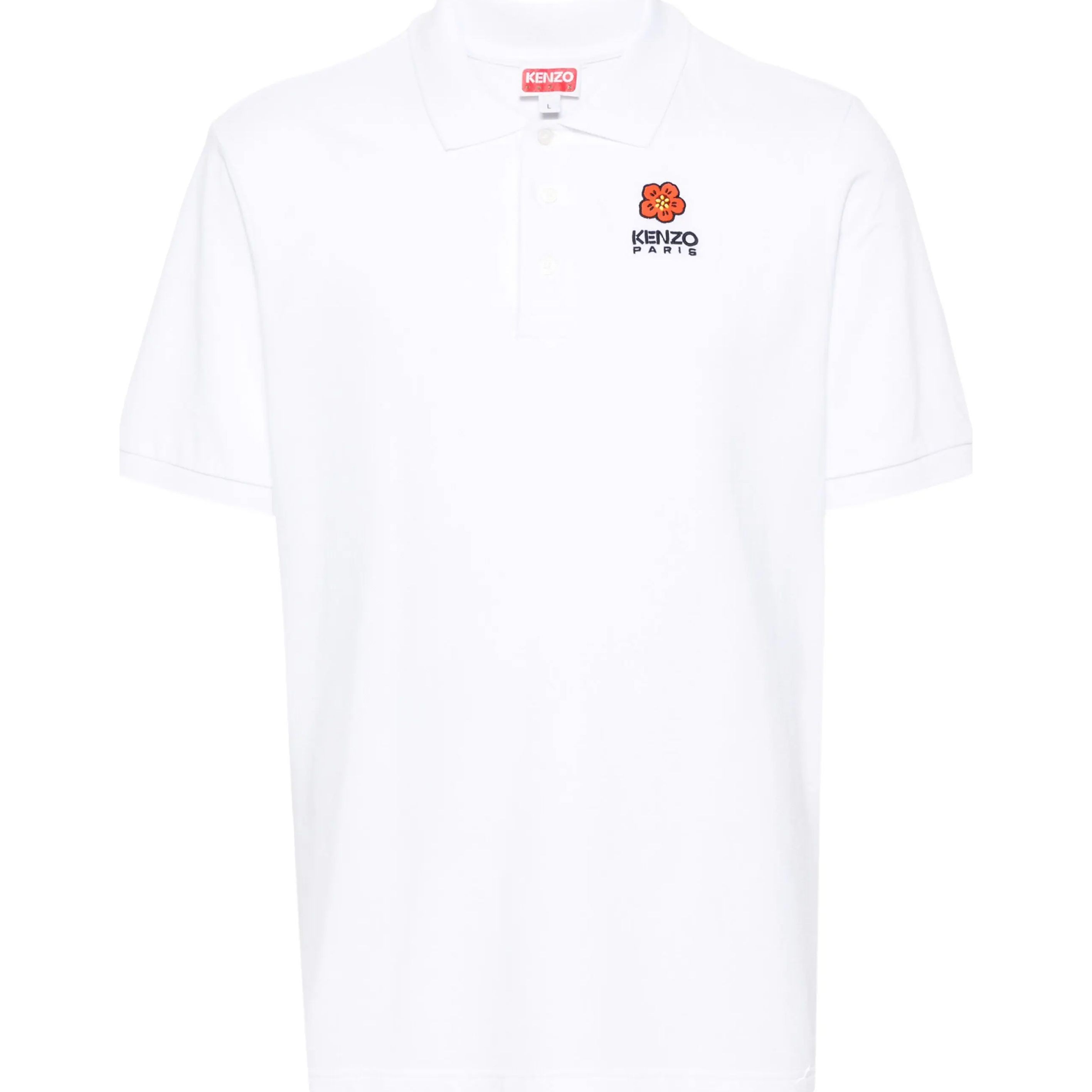 KENZO Polo marškiniai trumpos rank. vyrams, Balta, Boke flower slim polo