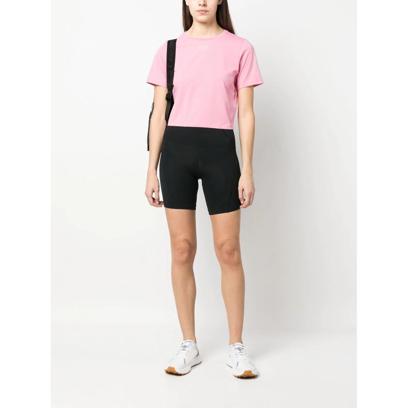 EA7 Marškinėliai trump. rankovėmis moterims, Rožinė, T-shirt 2