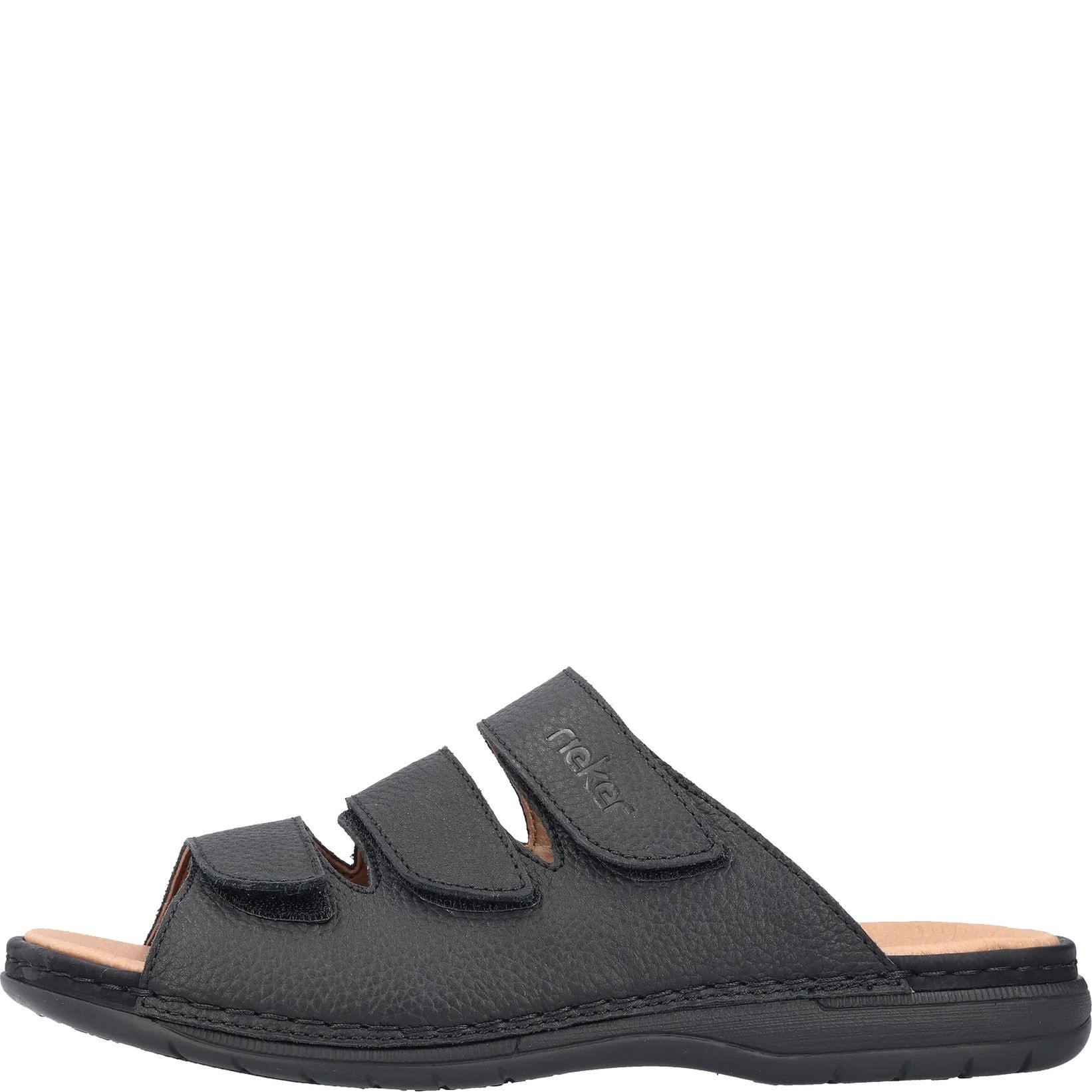 RIEKER Šlepetės vyrams, Juoda, SLIPPERS 2