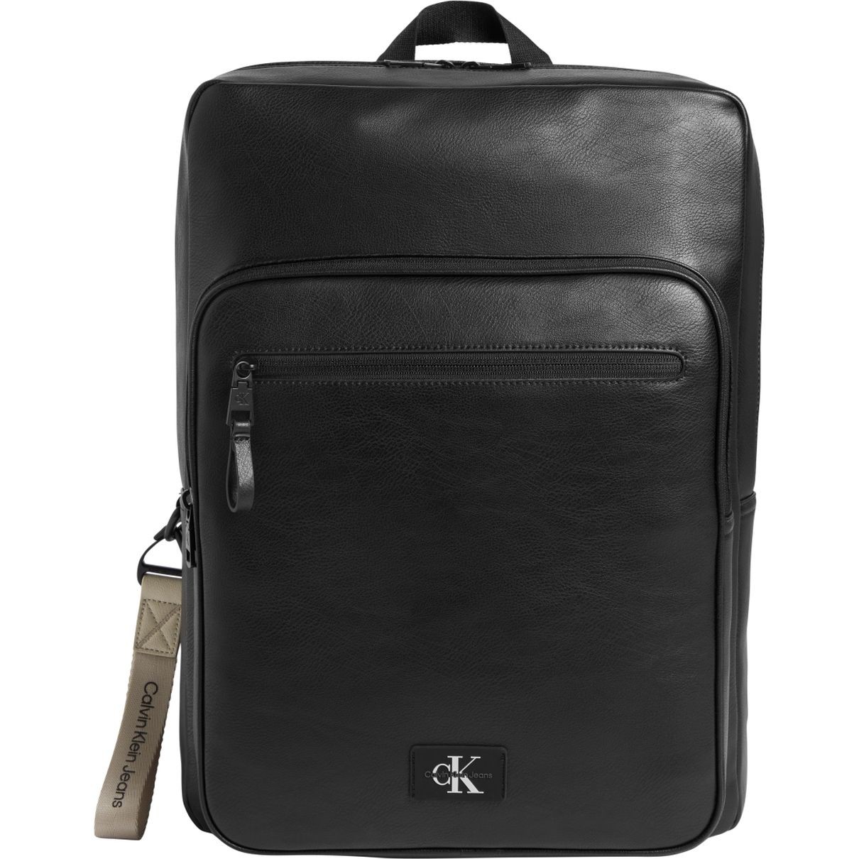 CALVIN KLEIN JEANS Kuprinė vyrams, Juoda, Tagged slim backpack 1