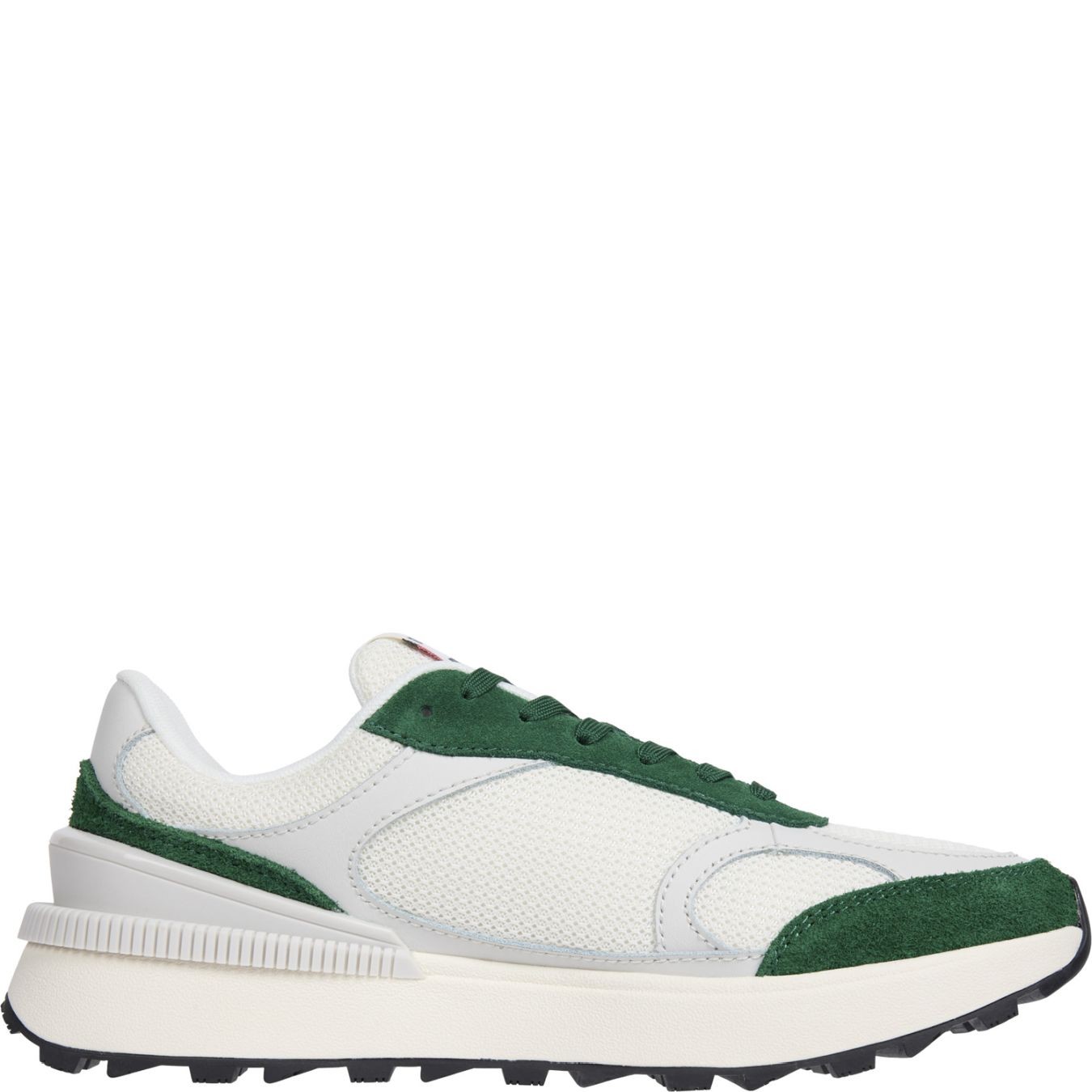 TOMMY JEANS Laisvalaikio bateliai vyrams, Žalia, Technical runner sneaker 1