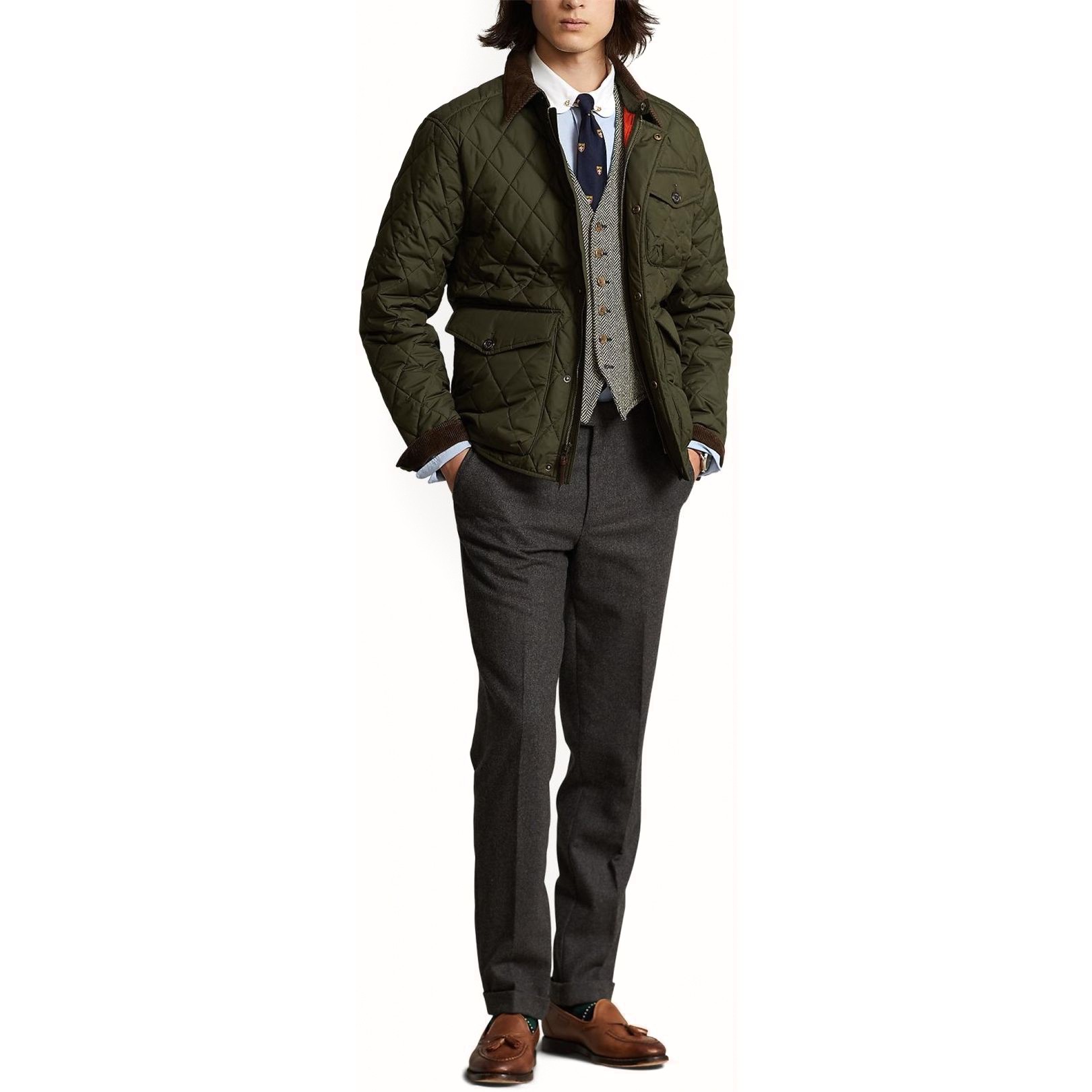 POLO RALPH LAUREN Striukė vyrams, Žalia, Beaton lined field jacket 4