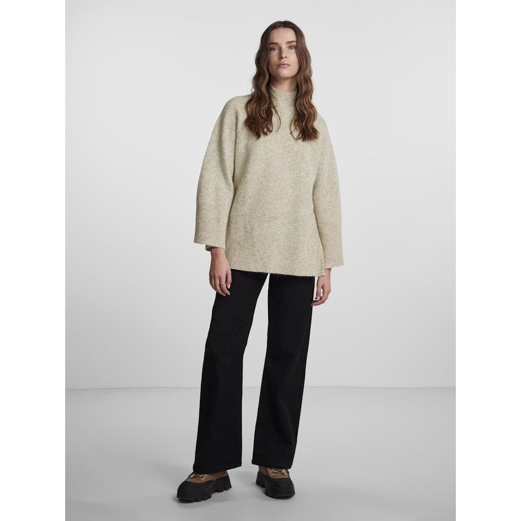 PIECES Megztinis moterims, Balta, PCJADE LS OVERSIZE H 5