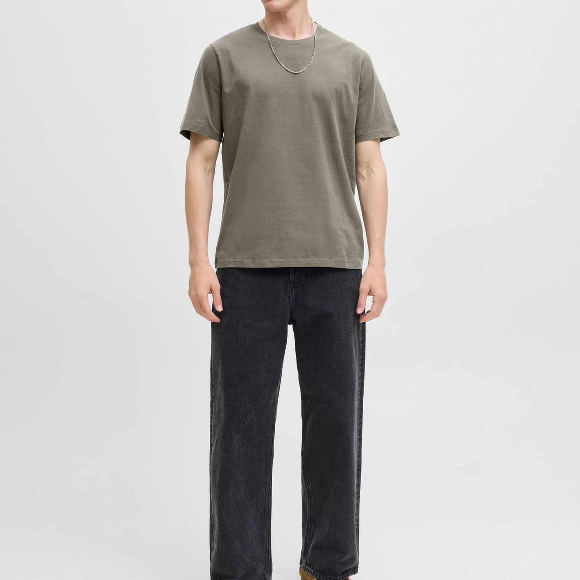 JACK & JONES Marškinėliai vyrams, Pilka, Organic basic 4