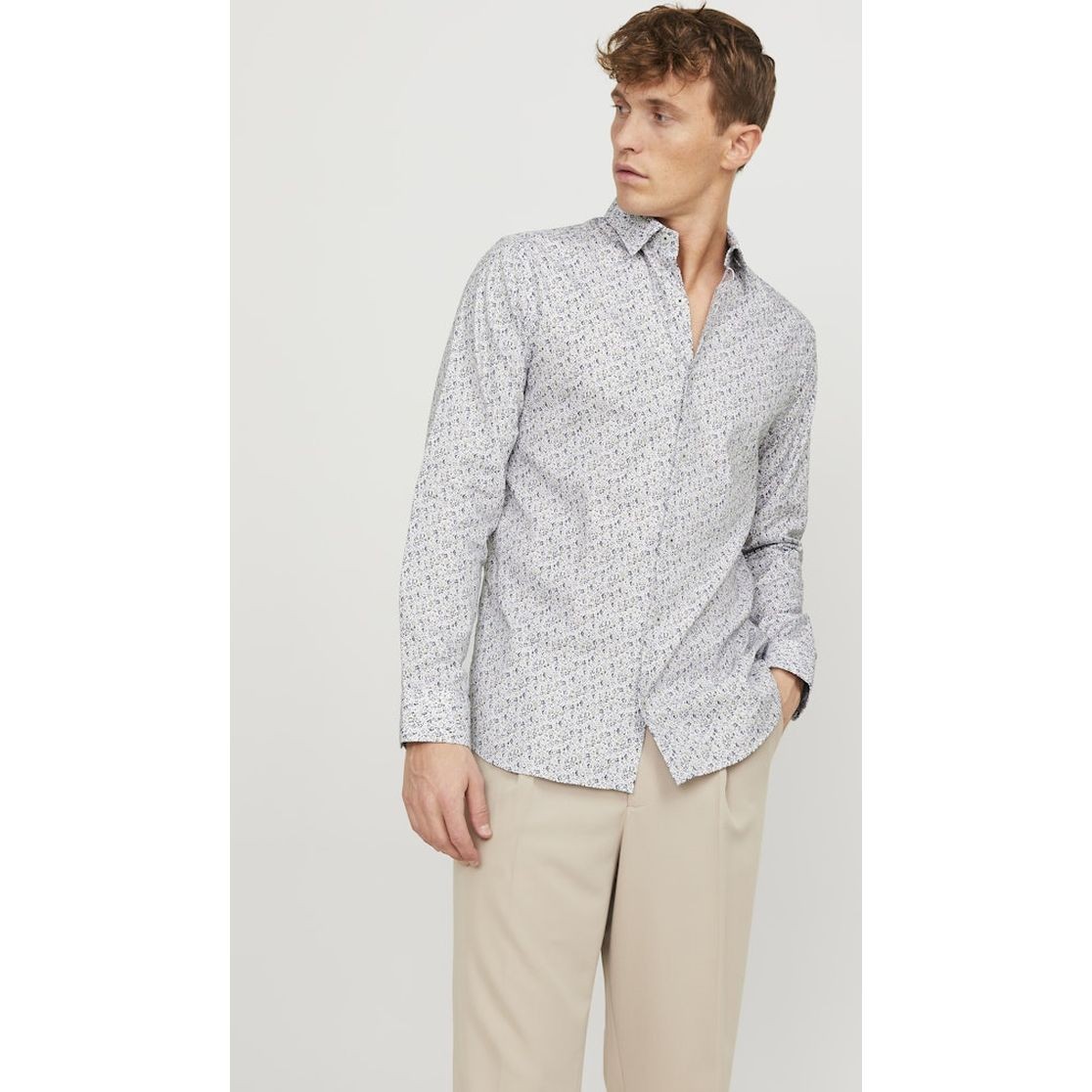 JACK & JONES Marškiniai vyrams, Balta, Jprblanordshirts 4