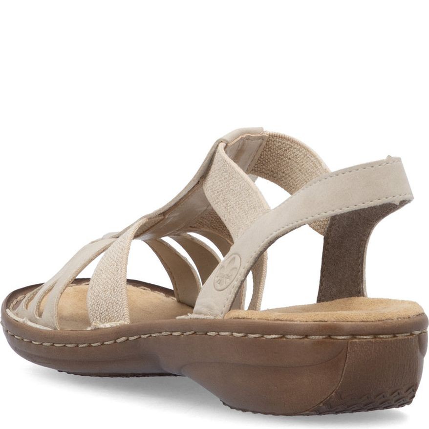 RIEKER Basutės moterims, Smėlio, Sandals 4