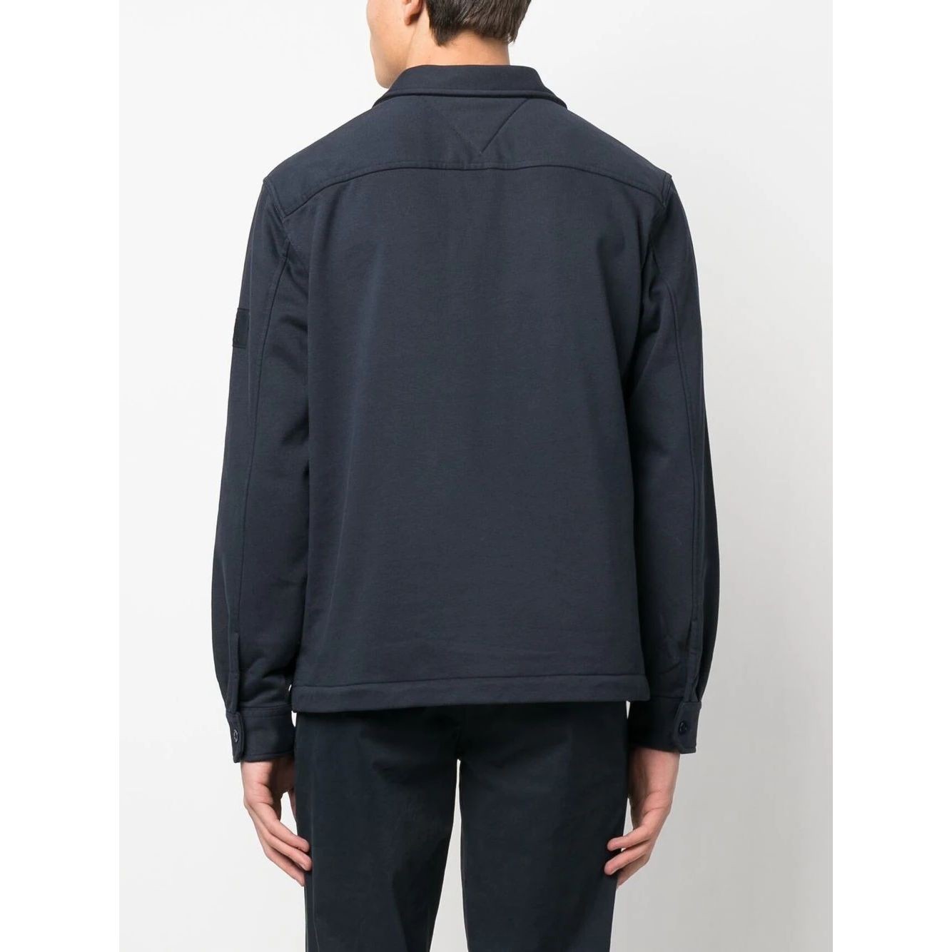 TOMMY HILFIGER Lengva striukė vyrams, Mėlyna, Jersey shirt jacket 4