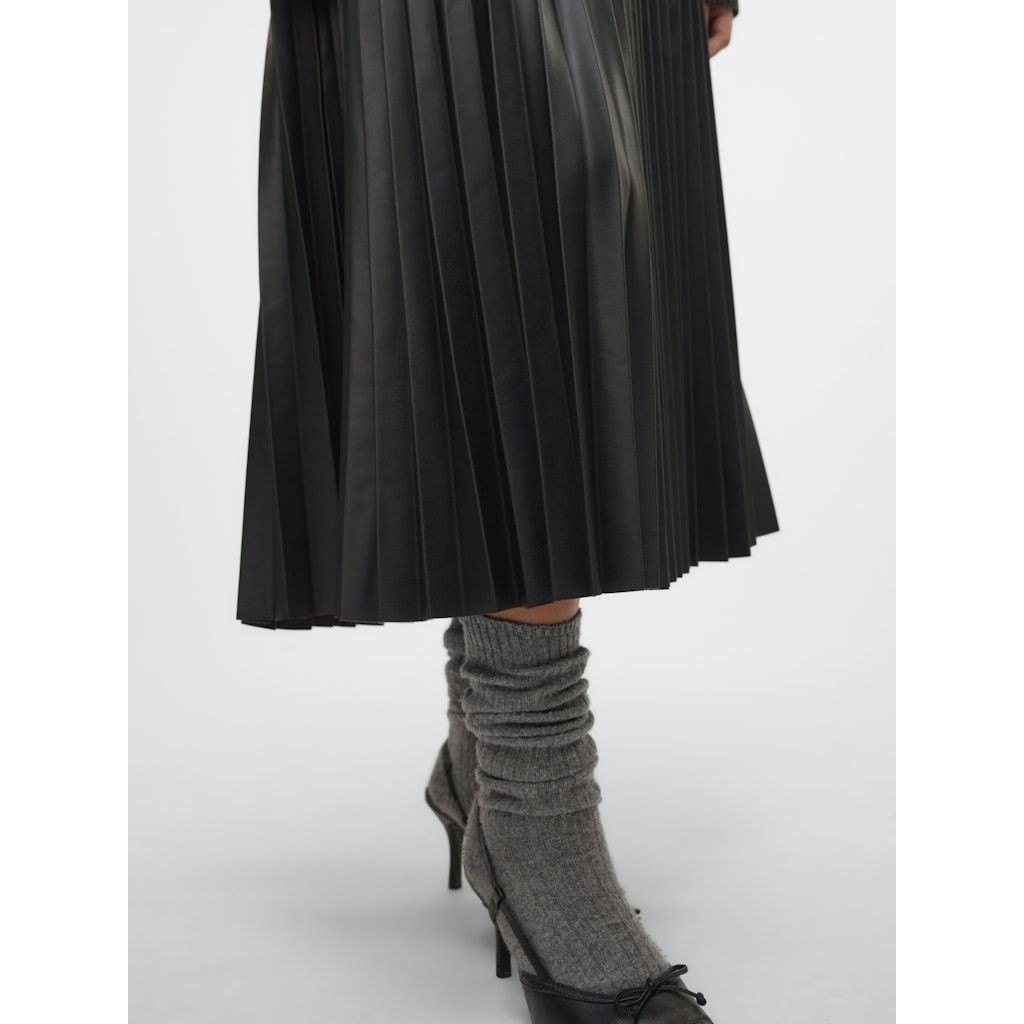 VERO MODA Maxi sijonas moterims, Juoda, Bella holly coated skirt 6