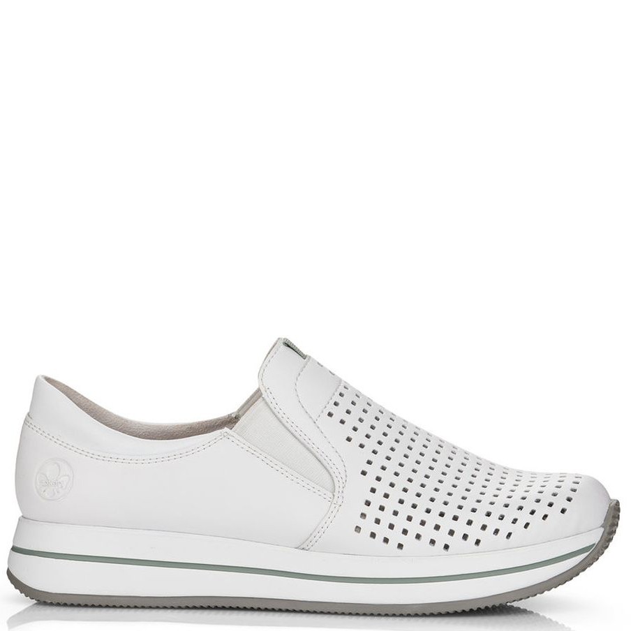 RIEKER Laisvalaikio bateliai moterims, Balta, LEISURE 3