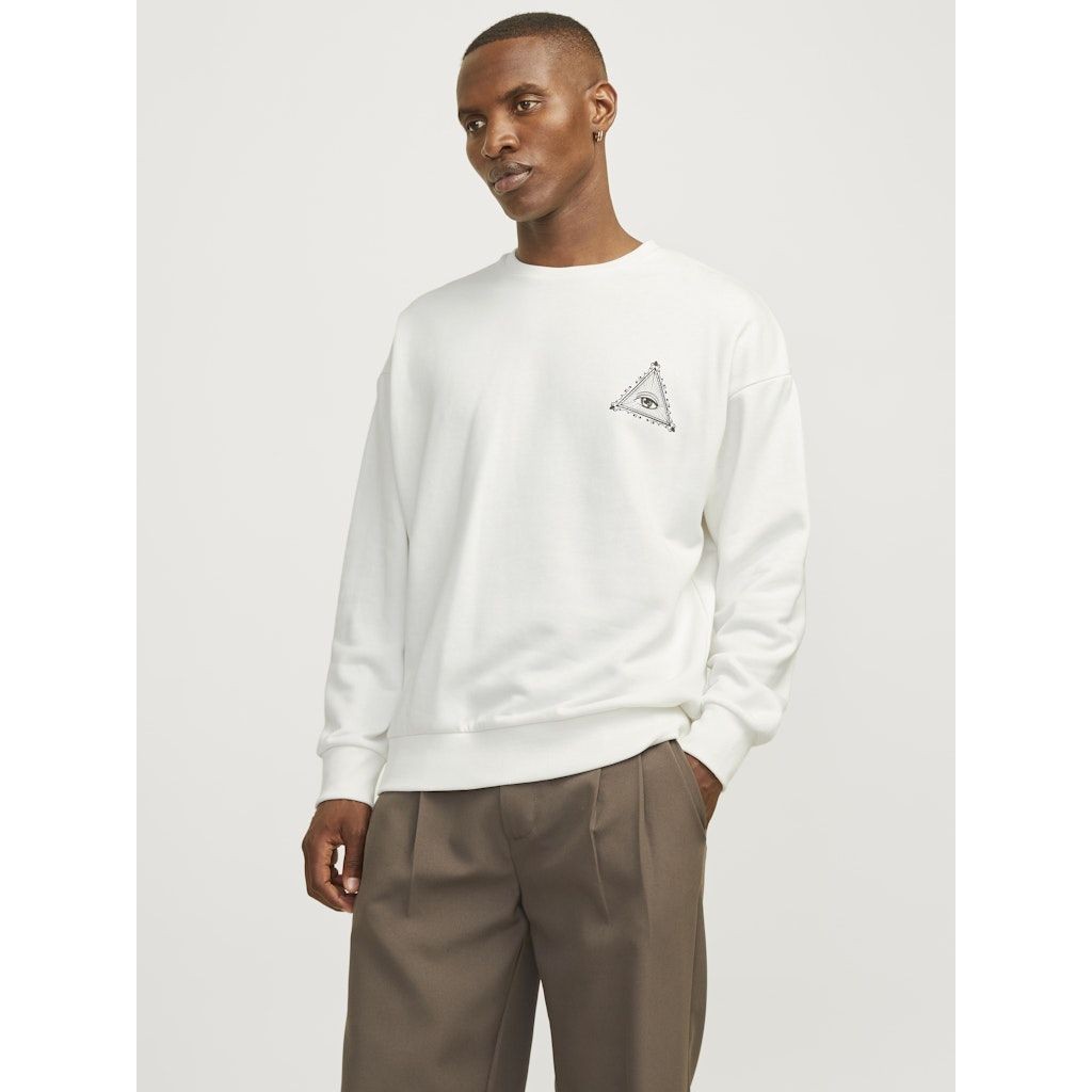 JACK & JONES Megztinis vyrams, Balta, Mystic sweat crew neck 3