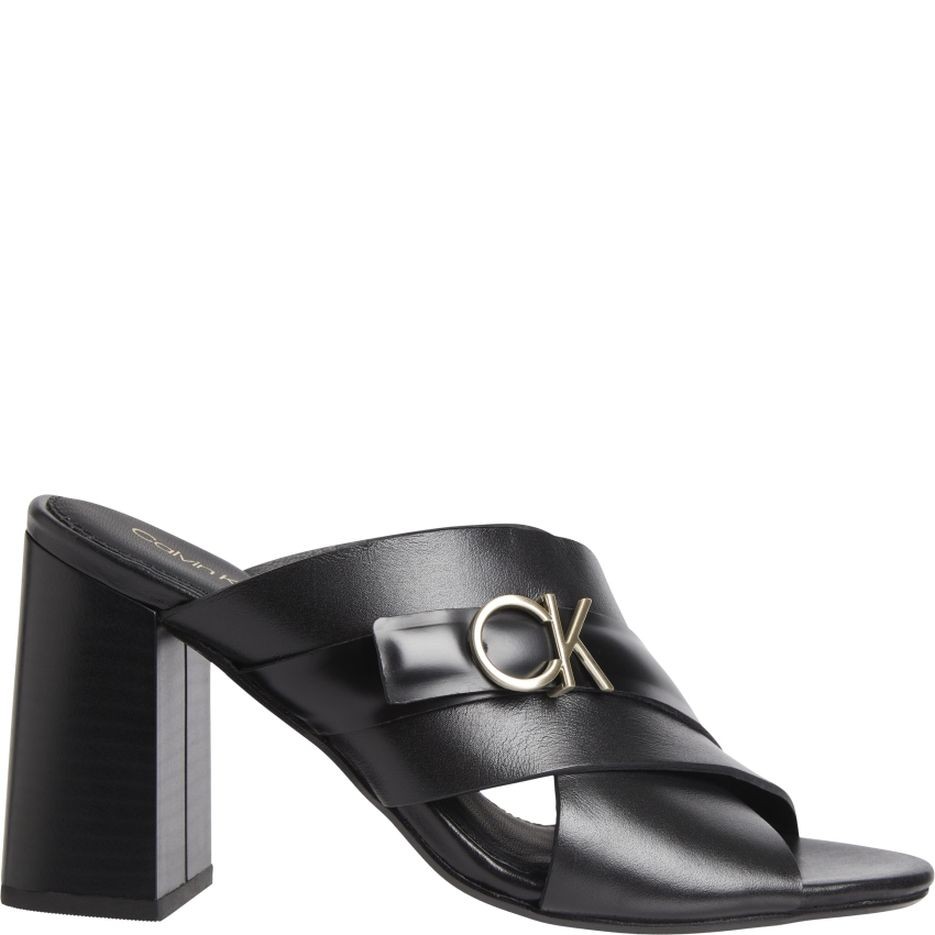 CALVIN KLEIN Basutės moterims, Juoda, X SLIDE SANDAL 85 W/HW 2