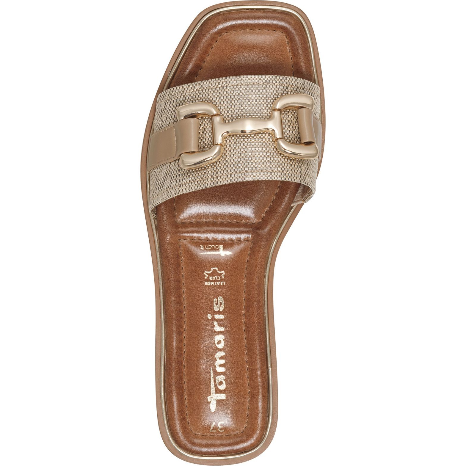 TAMARIS Šlepetės moterims, Smėlio, Mule flat 4