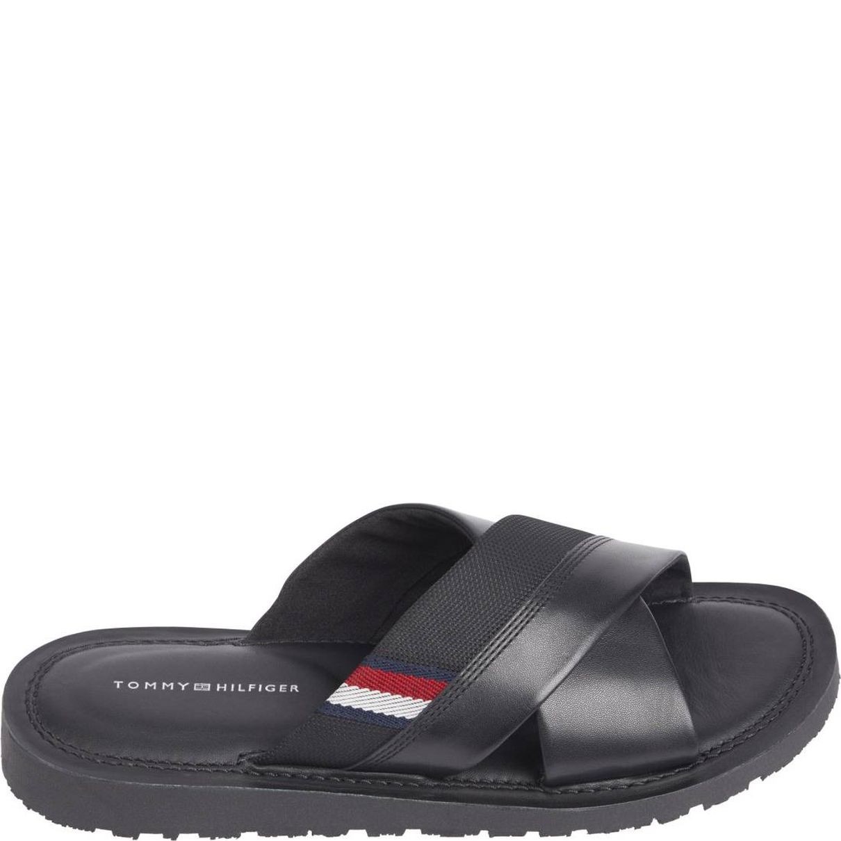 TOMMY HILFIGER Šlepetės vyrams, Juoda, Core criss sandal 2