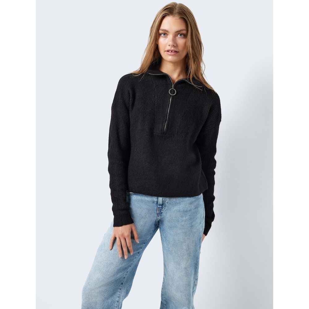 NOISY MAY Megztinis moterims, Juoda, NMNEWALICE L/S HIGH 5
