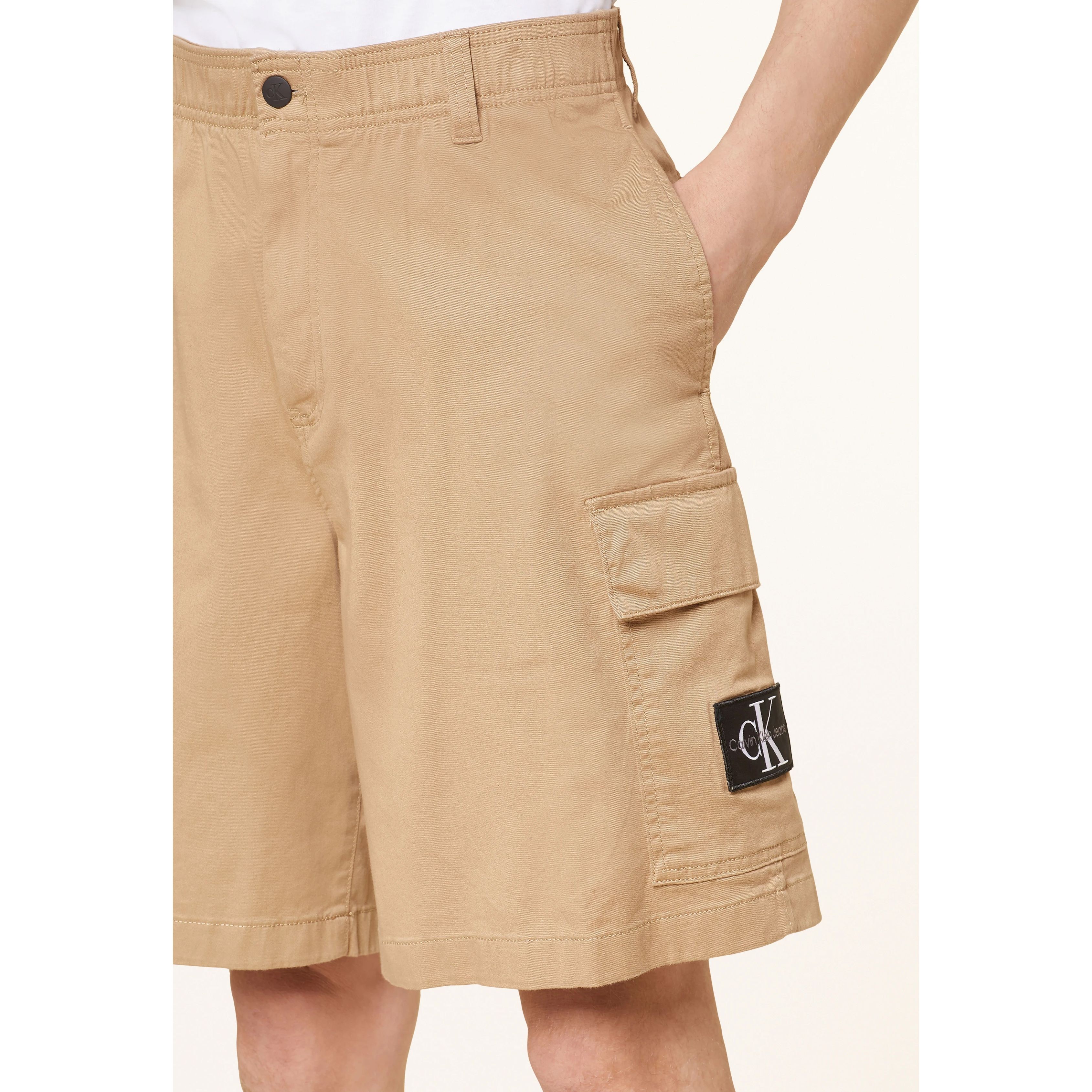 CALVIN KLEIN JEANS Šortai vyrams, Smėlio, Cargo shorts 2