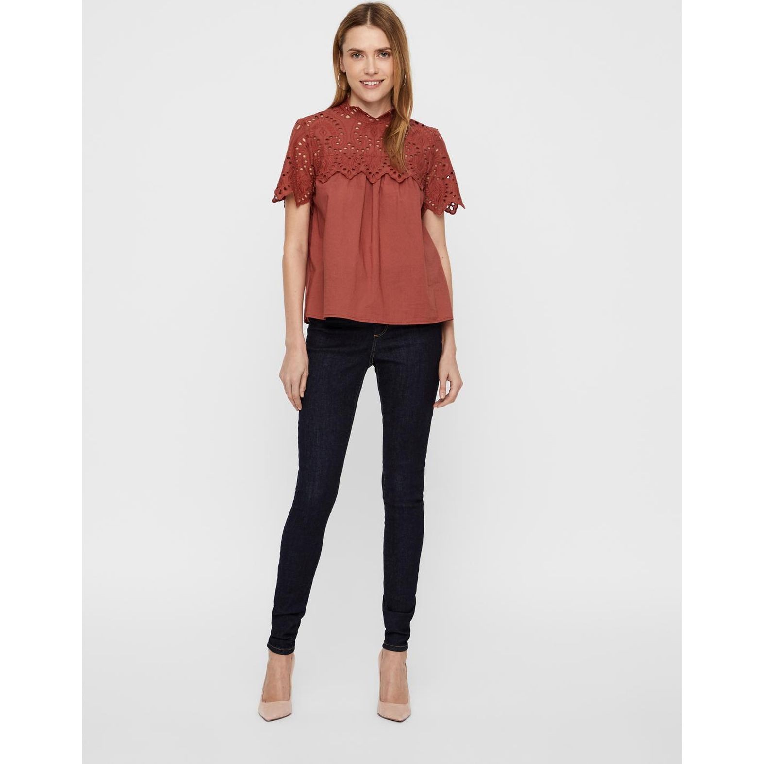 VERO MODA Palaidinės moterims, Ruda, VMVAY SS HIGHNEC 4