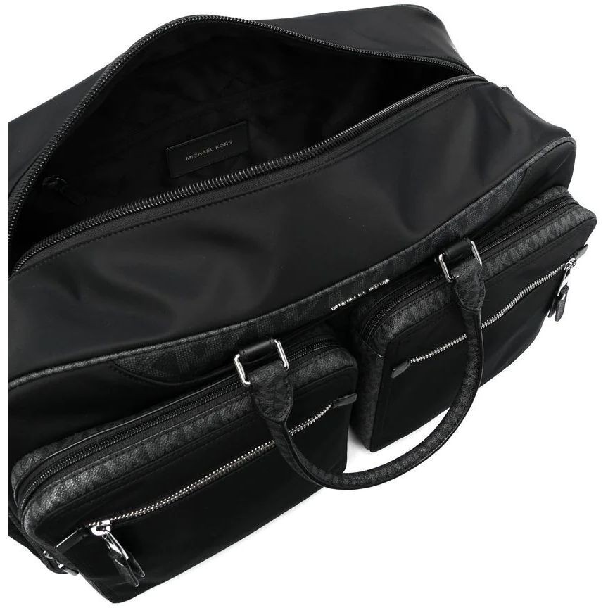 MICHAEL KORS Rankinė, krepšys vyrams, Juoda, Brooklyn nylon duffel bag 4