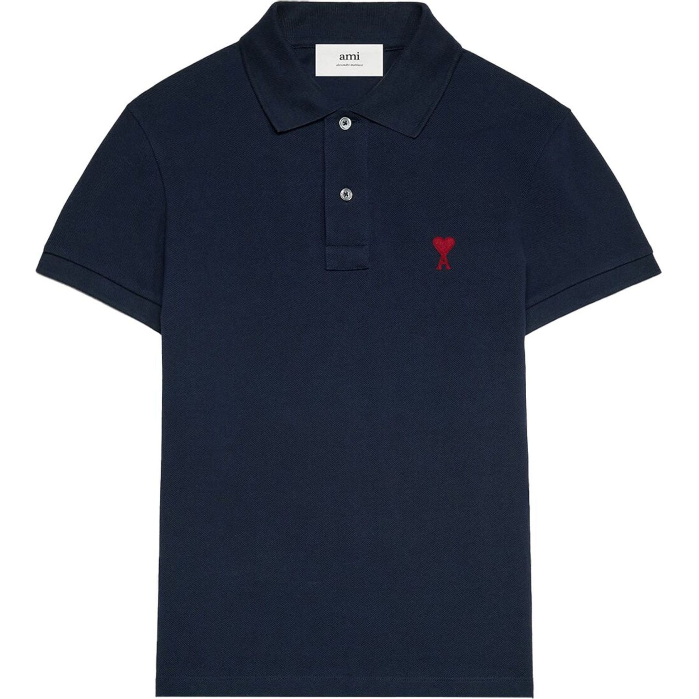 AMI PARIS Polo marškiniai trumpos rank., Mėlyna, Ami de coeur polo shirt 1