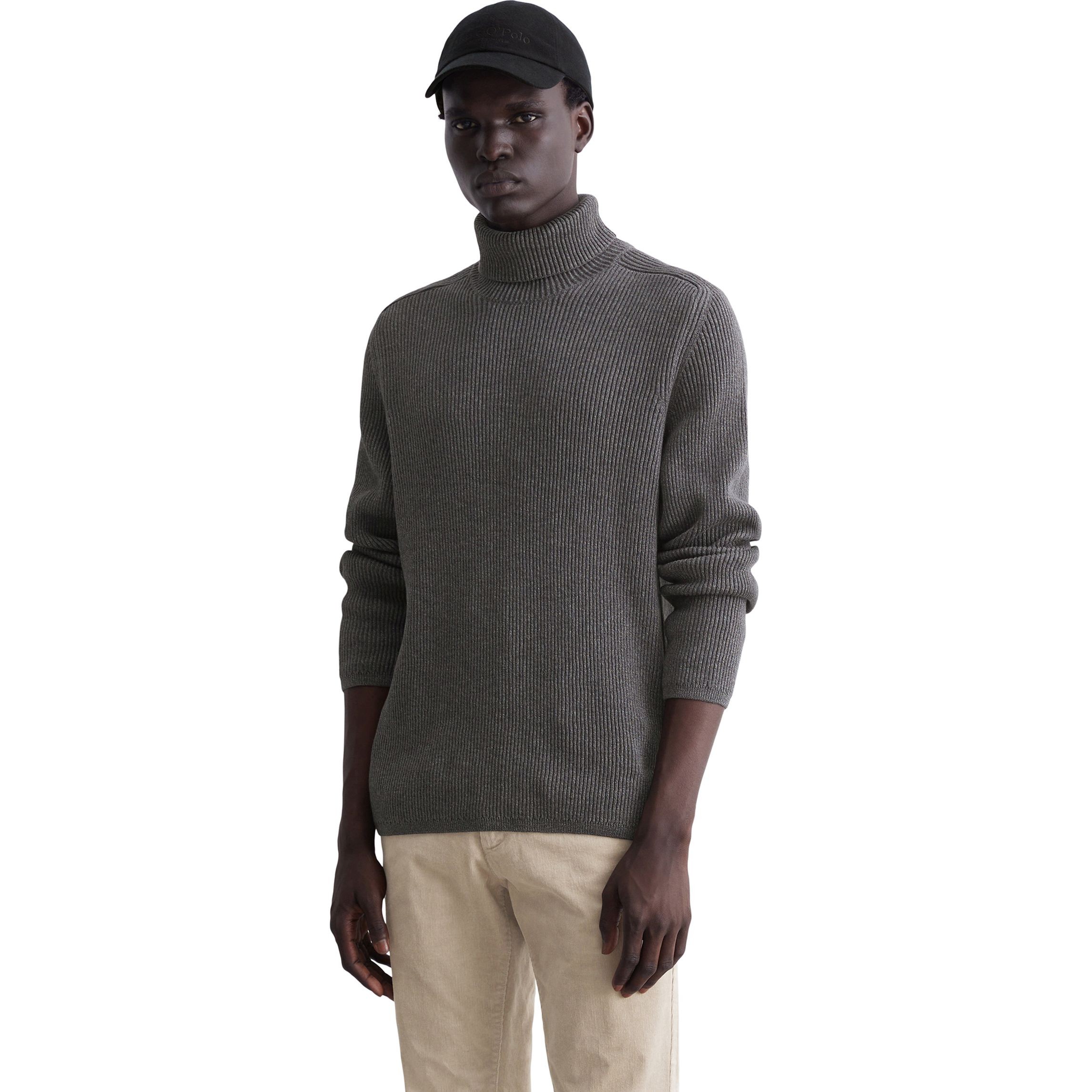 MARC O'POLO Megztinis su kaklu vyrams, Pilka, Turtleneck M29502160338 2