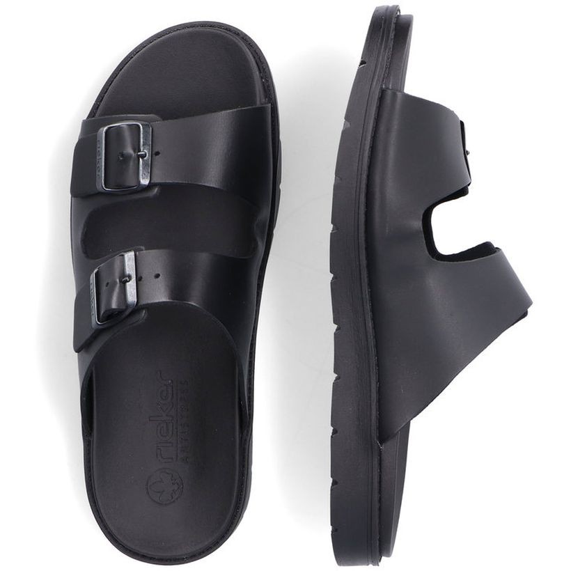 RIEKER Šlepetės vyrams, Juoda, SLIPPERS 16